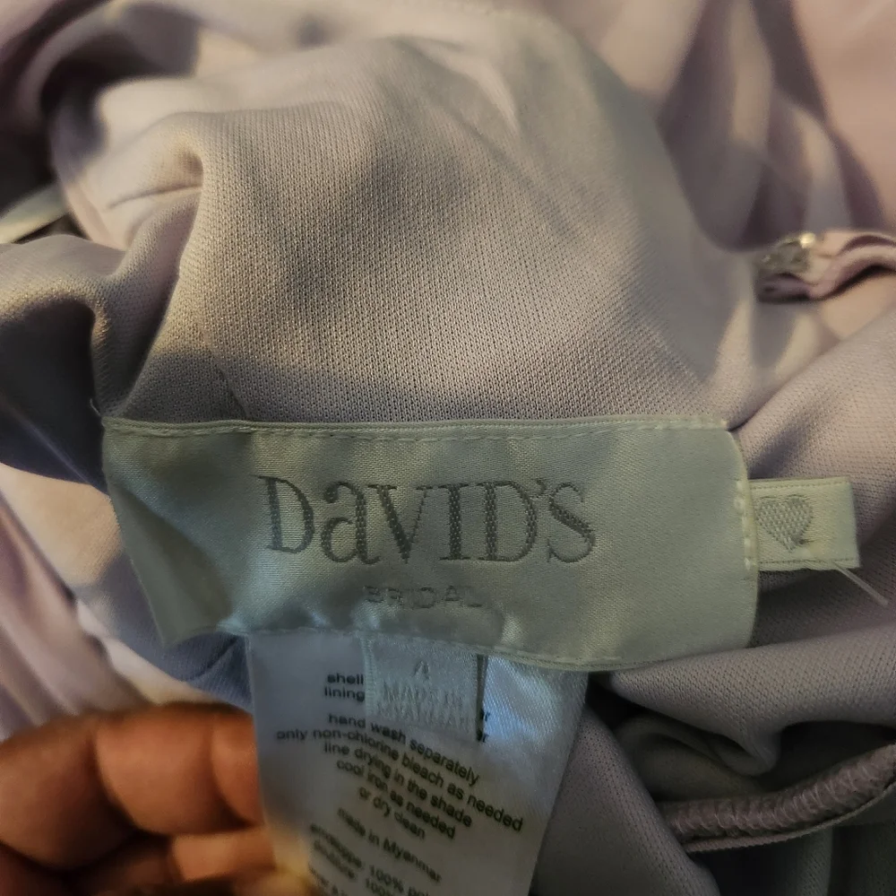 David's bridal one shoulder gown - Picture 4 of 7